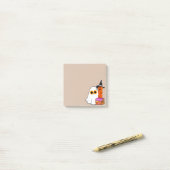 Schattigee Halloween Ghost - Zonnebril, Pompoen, B Post-it® Notes (Op bureau)