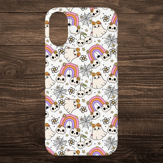 Schattigee Halloween Ghosts en Skulls Pattern Case-Mate iPhone Case