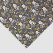 Schattigee Halloween Ghosts Kant - Goud Tissuepapier (Detail)