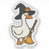 Schattigee Halloween Goose Sticker (Voorkant)