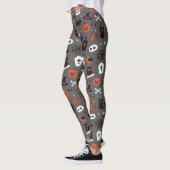 Schattigee Halloween Heks Kat Ghost Pompoen Leggings (Links)