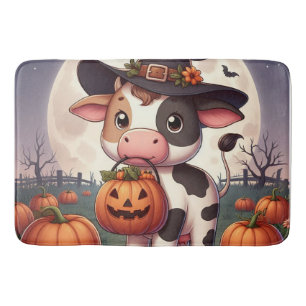 Schattigee Halloween heks koe Badmat