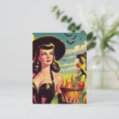 Schattigee  Halloween Heksenspeld-up Briefkaart (Staand voorkant)