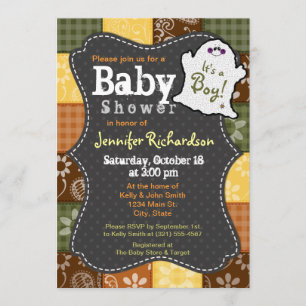 Schattigee Halloween, Herfst, Baby shower Uitnodig Kaart