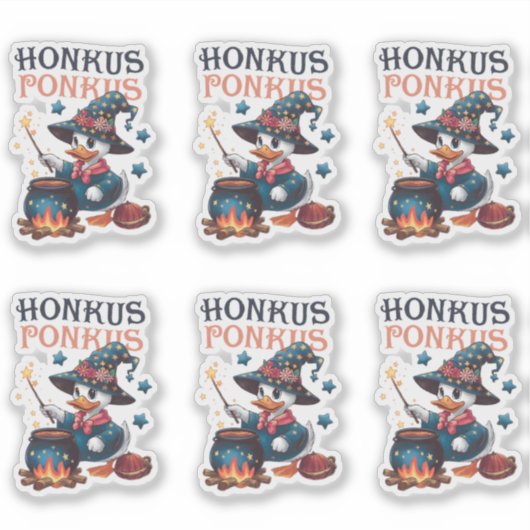 Schattigee Halloween Honkus Ponkus Sticker (Voorkant)