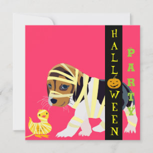 Schattigee Halloween Invitation Kaart -