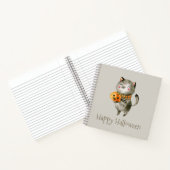 Schattigee Halloween kat met pompoen | Notitieboek (Binnen)