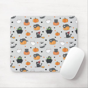 Schattigee Halloween katten en geesten Muismat