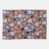 Schattigee Halloween katten en schedels Spooky Theedoek (Horizontaal)