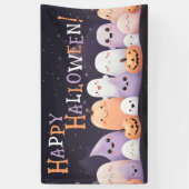 Schattigee Halloween Kawaii Ghost Spandoek (Verticaal)