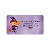 Schattigee Halloween Kind Kostuum Party Witch Etiket (Voorkant)