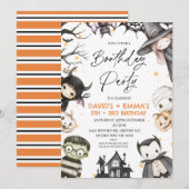 Schattigee Halloween Kinder Boothday Party Join Ve Kaart (Voorkant / Achterkant)