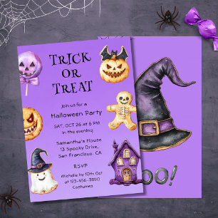 Schattigee Halloween Kinder Partij Trick or treat Kaart