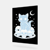 Schattigee Halloween Kitten Cat Gotische Esthetisc Acryl Bord (Hoek)