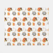 Schattigee Halloween koekjes Fleece Deken (Voorkant (Horizontaal))