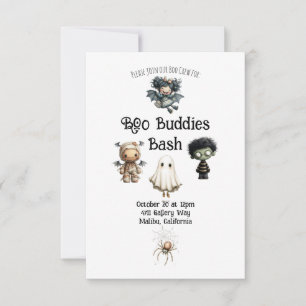 Schattigee Halloween Little Boo Bash Party Kaart