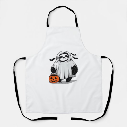 Schattigee Halloween Luiaard T-Shirt Schattig en S Schort (Voorkant)