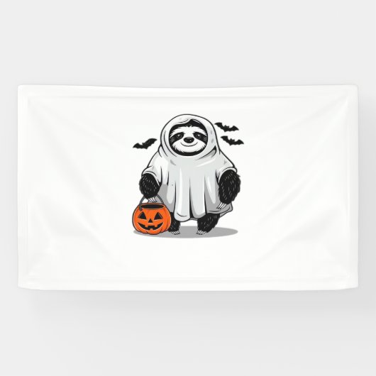 Schattigee Halloween Luiaard T-Shirt Schattig en S Spandoek (Horizontaal)