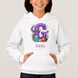Schattigee Halloween Monogram Letter G Hoodie