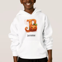 Schattigee Halloween Monogram Letter J Hoodie