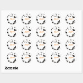 Schattigee Halloween naam Ronde Sticker (Vel)