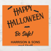 Schattigee Halloween, Naam, Zwart Sinaasappel 6 Wi Bier Etiket (Enkel label)