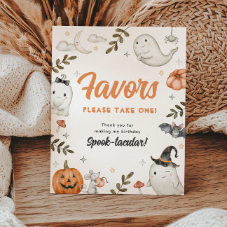 Schattigee Halloween Party Favorieten Teken Reclamebord Met Voetstuk