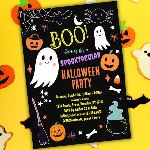 Schattigee Halloween Party Invitation Spooktacular Kaart