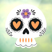 Schattigee Halloween Party Sugar Skull Raamsticker (Vel 3)