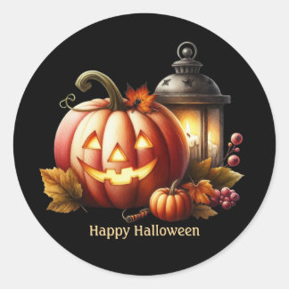 Schattigee Halloween pompoen aanpasbaar Ronde Sticker