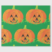 Schattigee Halloween pompoen Jack-O-Lantern Cadeaupapier (Vlak)
