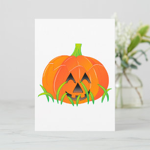 Schattigee Halloween pompoen Jack-O-Lantern Kaart