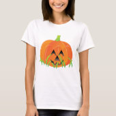 Schattigee Halloween pompoen Jack-O-Lantern T-shirt (Voorkant)