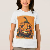 Schattigee Halloween pompoen Kinderen T-shirt (Voorkant)