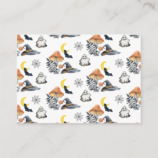 Schattigee Halloween Pompoen Kleine Boo Luier Raff Informatiekaartje (Achterkant)