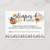 Schattigee Halloween Pompoen Kleine Boo Luier Raff Informatiekaartje (Voorkant)