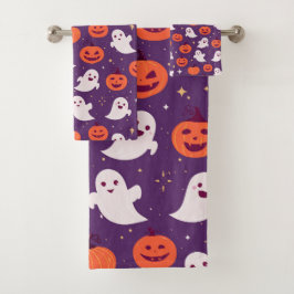 Schattigee Halloween pompoenen en spoken Bad Handdoek