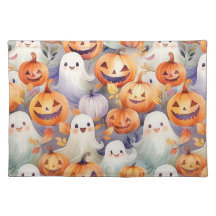 Schattigee Halloween pompoenen en spoken