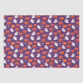 Schattigee Halloween pompoenen en spoken Tissuepapier