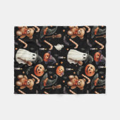 Schattigee Halloween pompoenen, spoken, teddyberen Fleece Deken (Voorkant (Horizontaal))