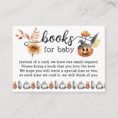 Schattigee Halloween Pumpkin Little Boo Boeken voo Informatiekaartje (Voorkant)