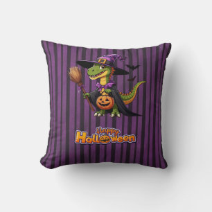 Schattigee Halloween Raptor / Dinosaur Witch Kussen