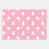 Schattigee Halloween roze spook en vleermuis Inpakpapier Vel (Voorkant 2)