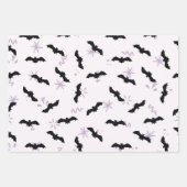 Schattigee Halloween roze spook en vleermuis Inpakpapier Vel (Voorkant 3)