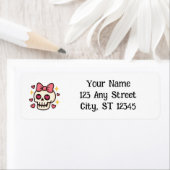 Schattigee Halloween-schedel Etiket (Insitu)