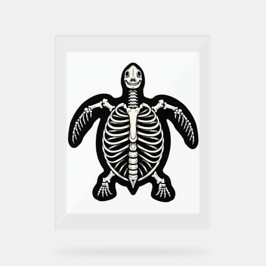 Schattigee Halloween schildpad skelet schildpad sc Acryl Bord (Voorkant)