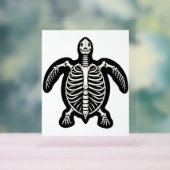 Schattigee Halloween schildpad skelet schildpad sc Acryl Bord (Neutraal)