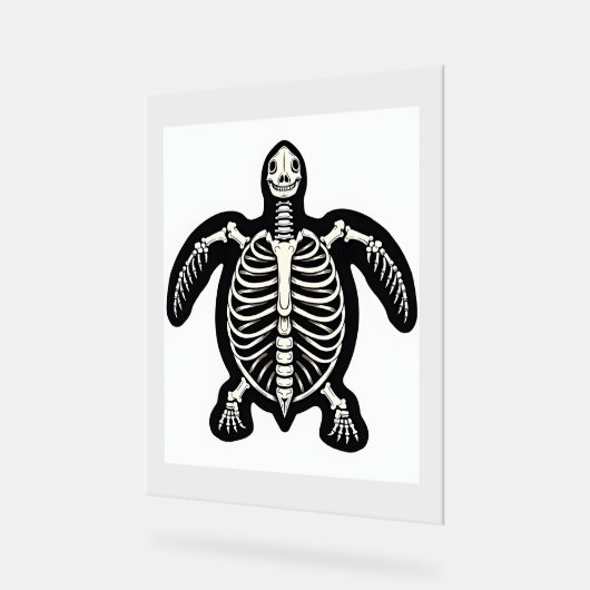 Schattigee Halloween schildpad skelet schildpad sc Acryl Bord (Hoek)