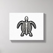 Schattigee Halloween schildpad skelet schildpad sc Canvas Afdruk (Voorkant)