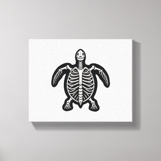 Schattigee Halloween schildpad skelet schildpad sc Canvas Afdruk (Voorkant)
